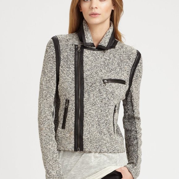 rag & bone Jackets & Blazers - rag & bone | Boucle Moto Jacket, XS